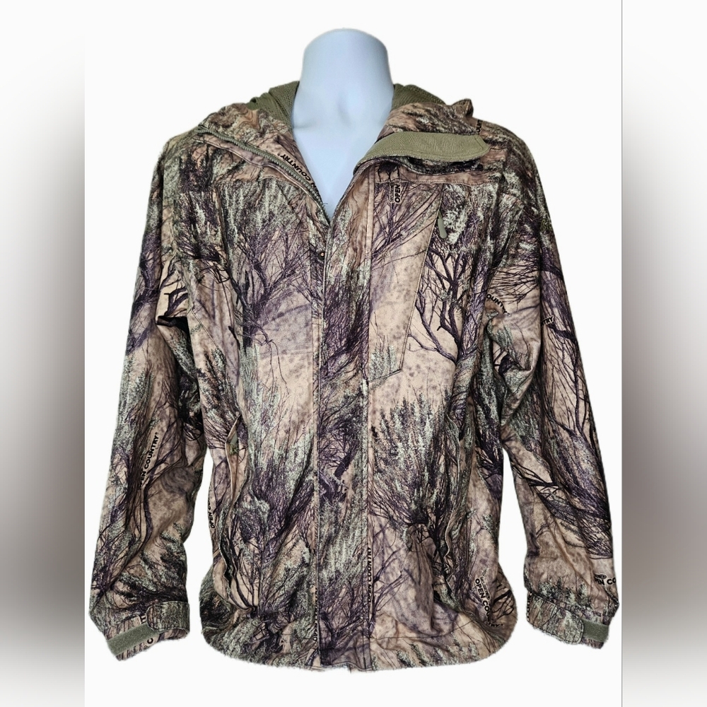 Men's Cabela's Dry Plus Seclusion 3D Camo Packable Hooded Hunting Jacket Size M